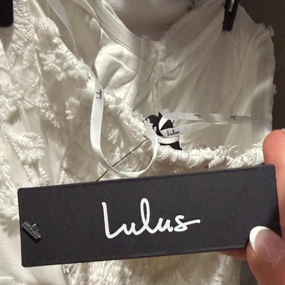 Lulu's Quite Perfect Floral Embroidered Strapless Midi Dress white - Picture 5 of 5